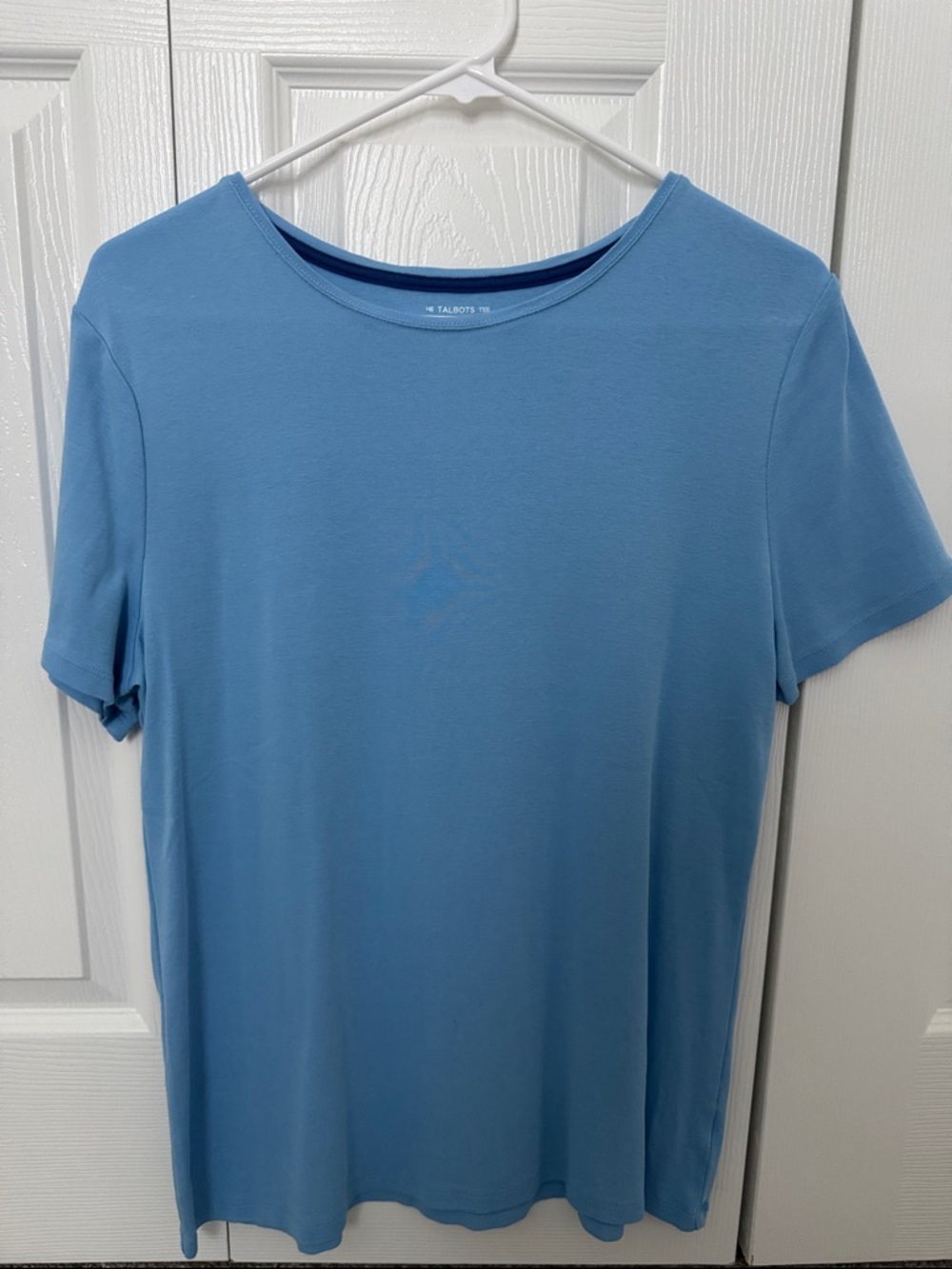 Talbots Pima Cotton Light Blue Short Sleeve Crewneck Tee